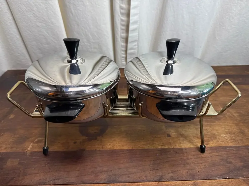 Farberware Model 382 Vintage Stainless Chafer Warming Serving Buffet Station